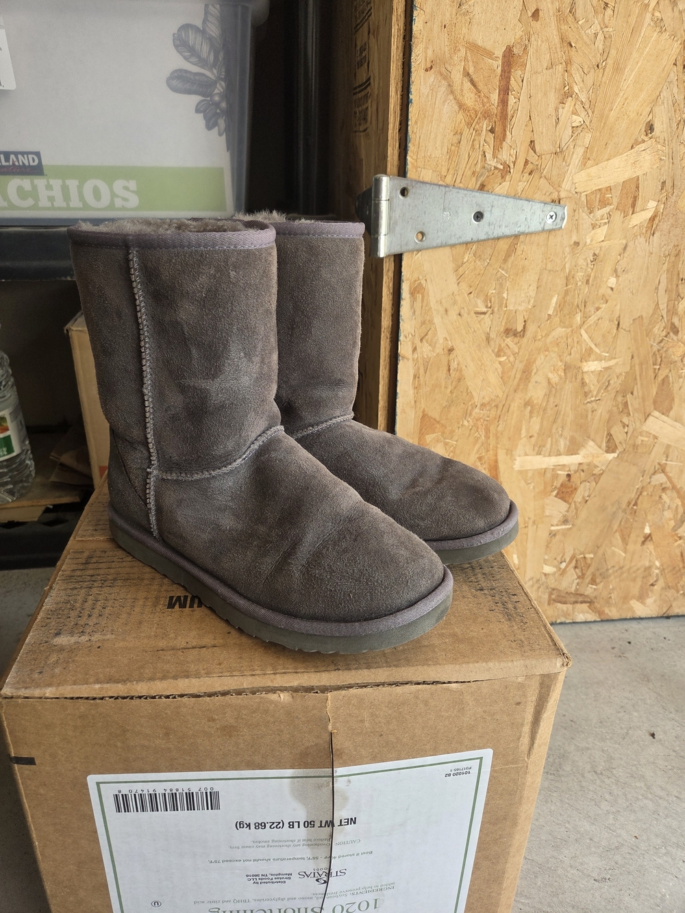 UGG Short Suede Boots in Gray